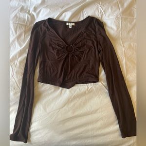 BP Brown Crop Top Size Small